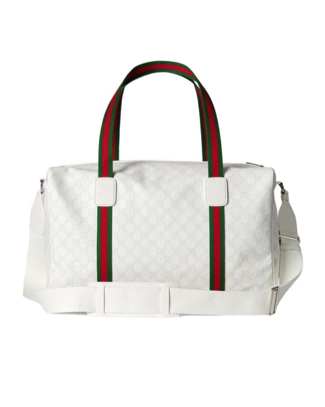 Gucci White Medium Duffle Bag With Web for men