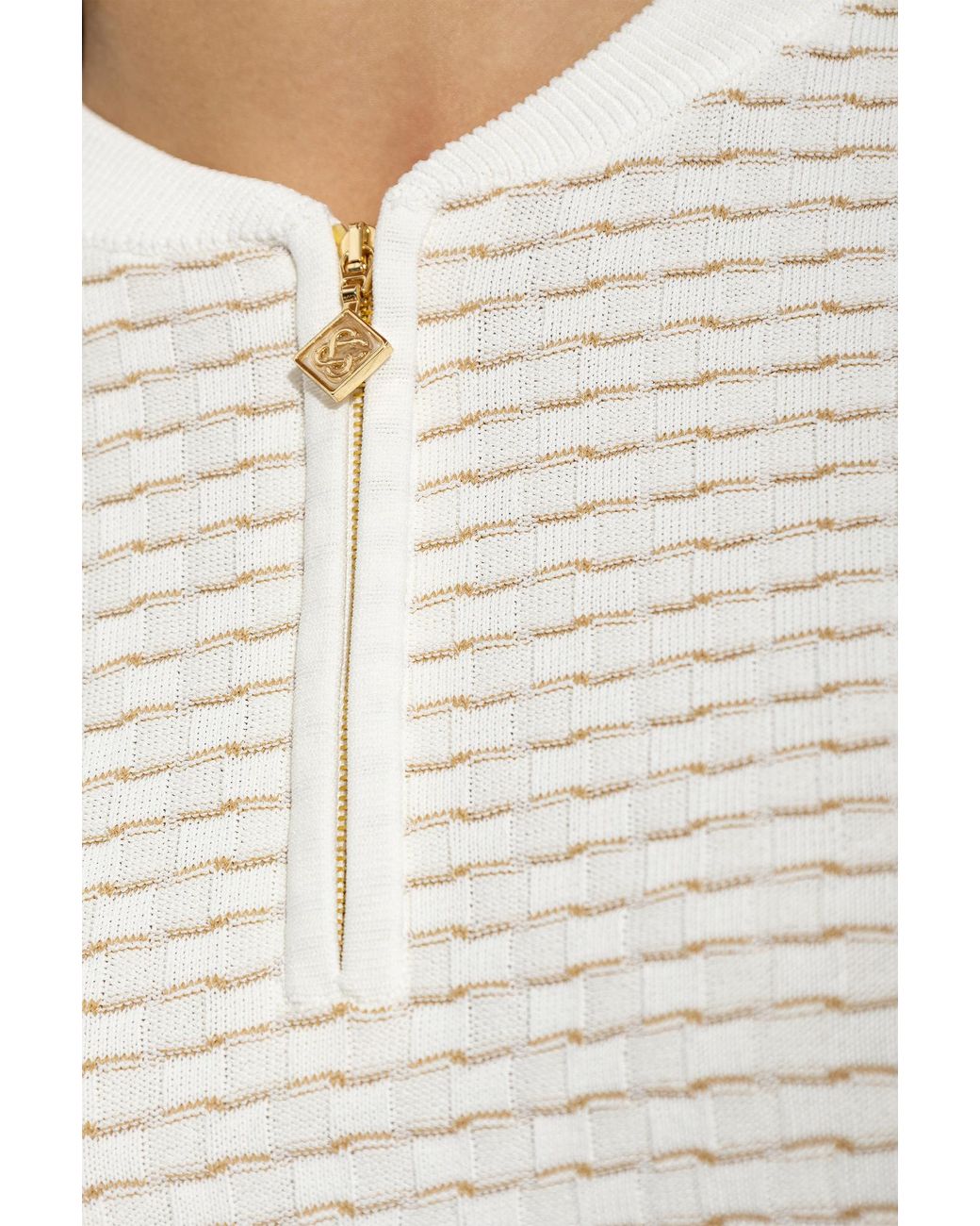 Casablanca White Long-Sleeved Dress