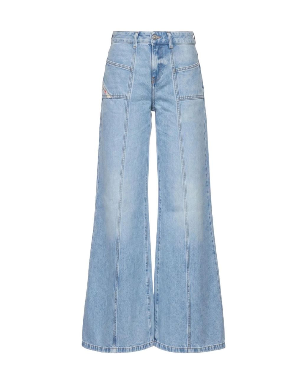 DIESEL Blue Slim Flare Denim Trousers
