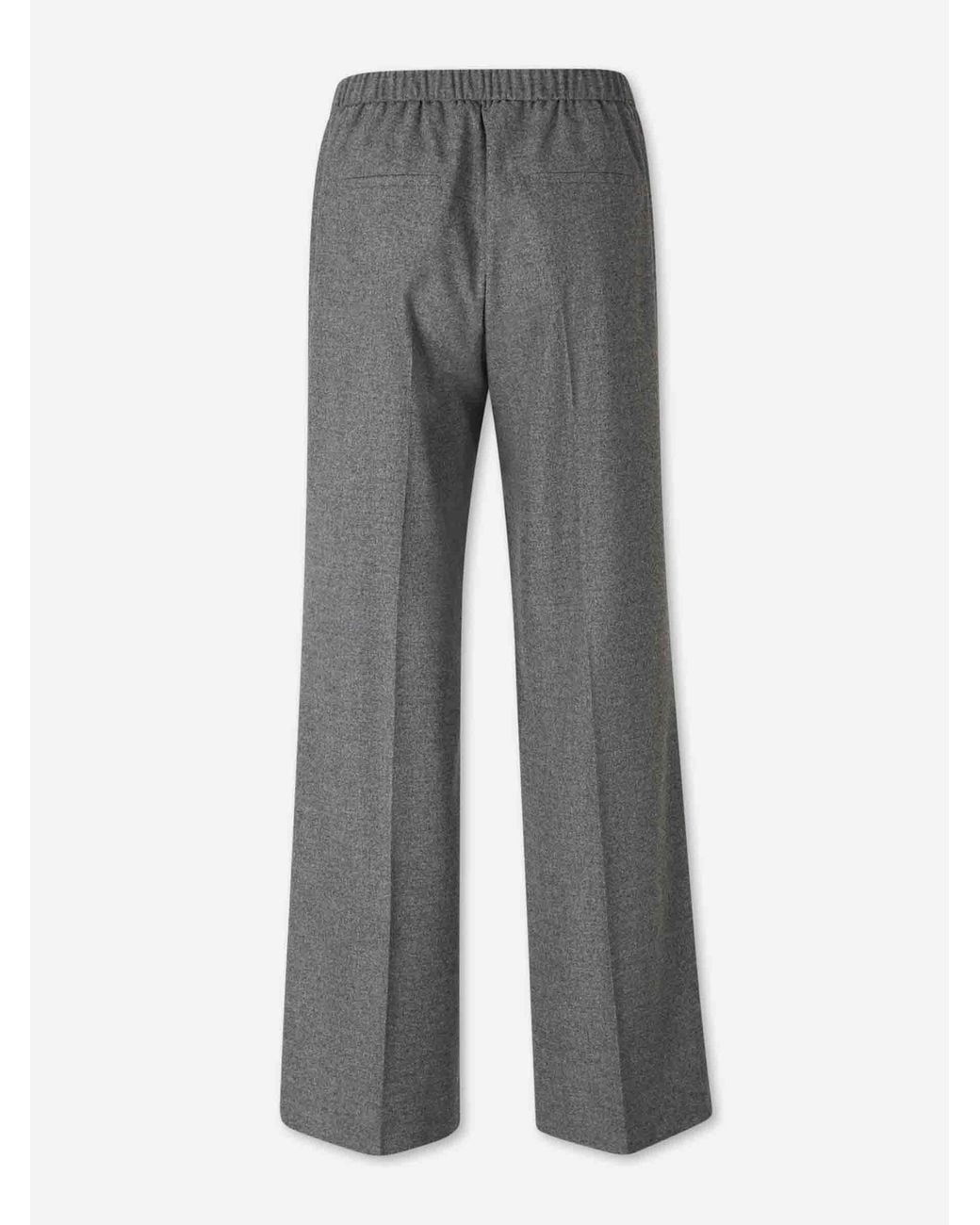 Peserico Gray Straight-Leg Trousers