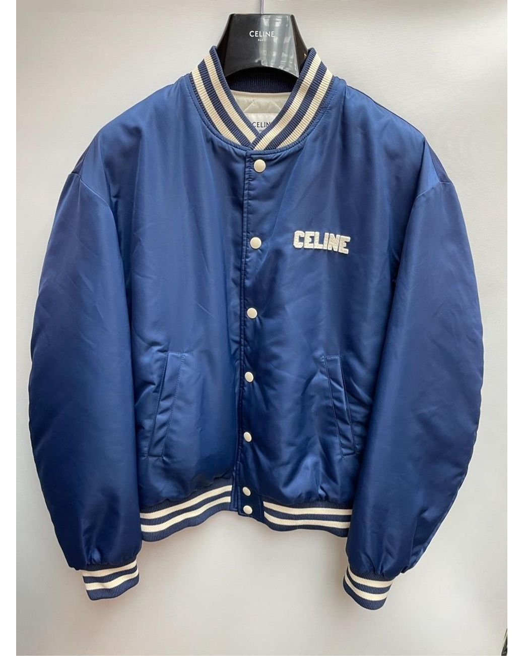 Céline Blue Loose Teddy Jacket for men