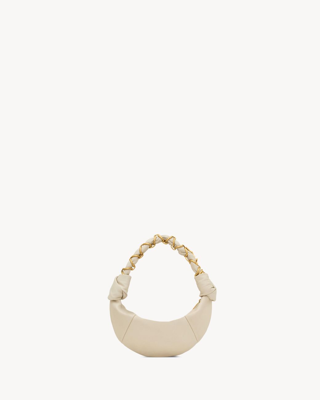 Saint Laurent White Amalia Mini Hobo Bag