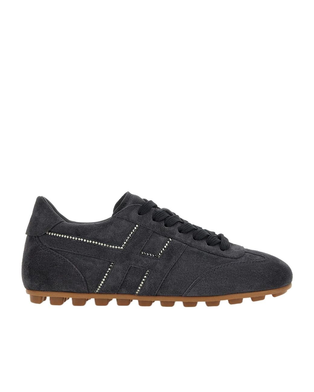 Hogan Blue Olympia Crystal-Embellished Suede Sneakers