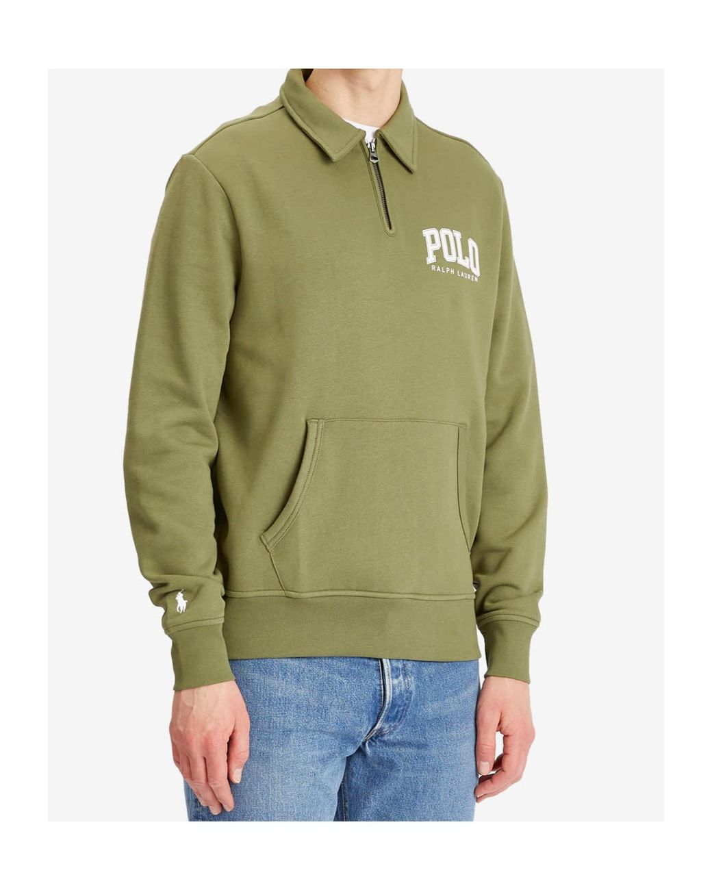 Polo Ralph Lauren Green Logo-Print Sweatshirt for men