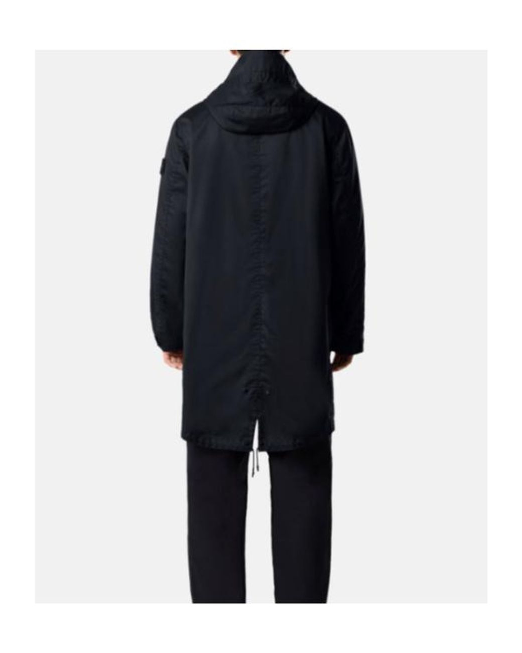 Stone Island Blue Fishtail Hooded Parka for men