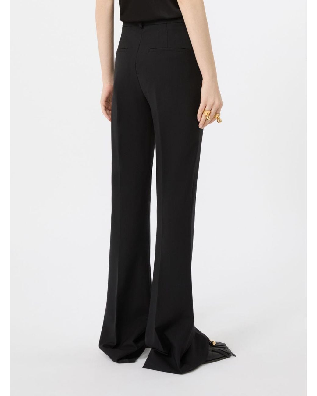 Sportmax Black Fede Flared Pants