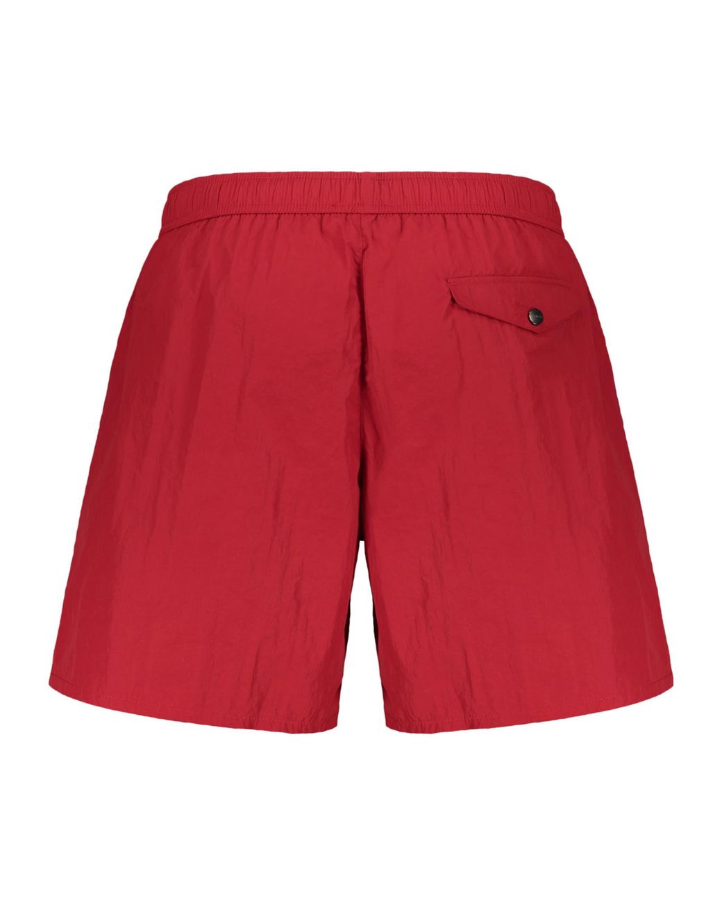 Iceberg Red Elastic-Waist Swim Shorts for men