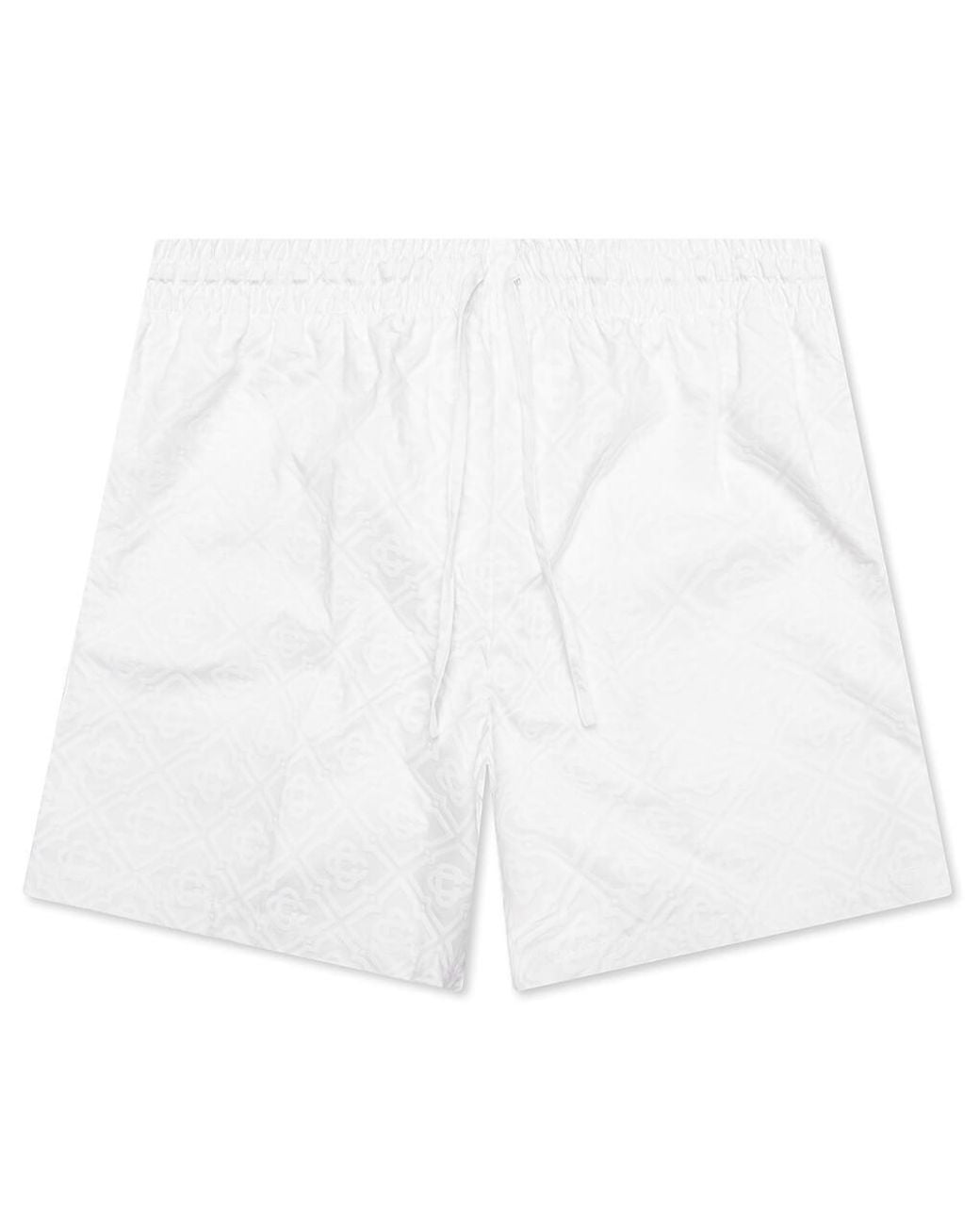 Casablanca White Puff Monogram Shorts for men