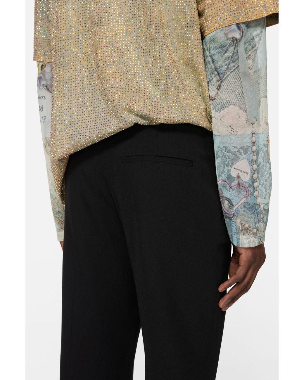 Acne Black Zip-Fly Trousers for men