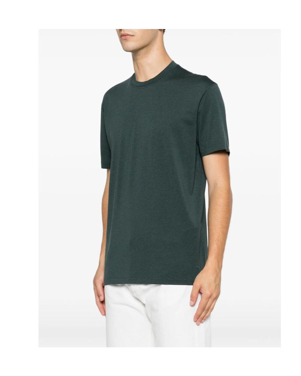 Tom Ford Green Classic Crew Neck T-Shirt for men