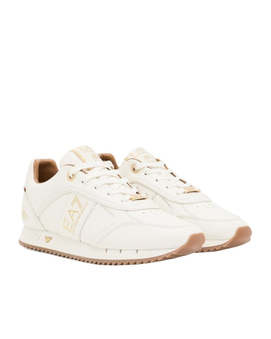 EA7 White And 10Th Anniversary Sneakers for men