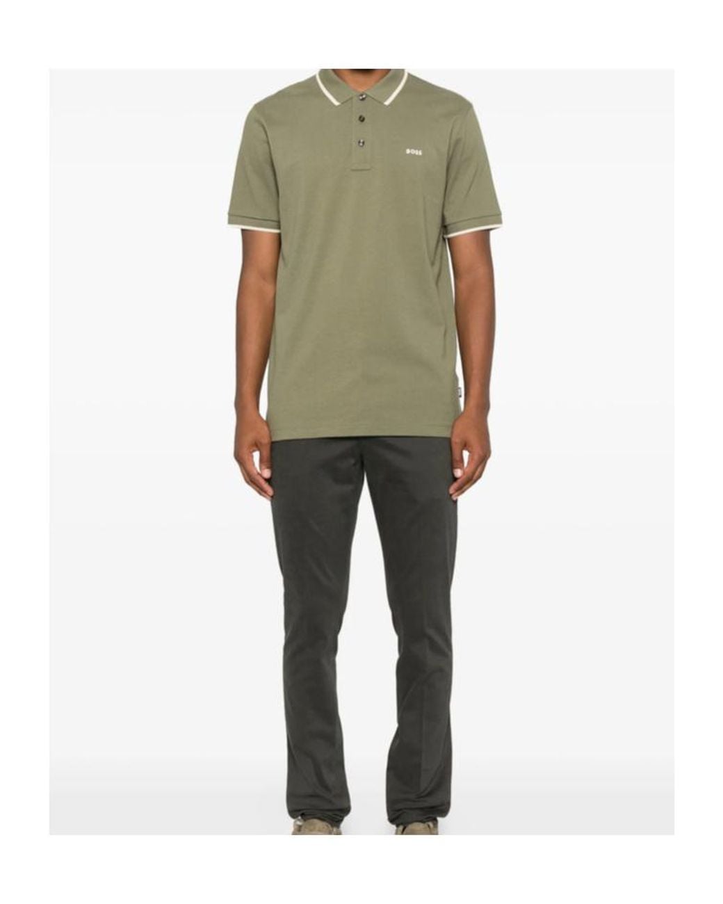 Boss Blue Cotton Polo Shirt for men