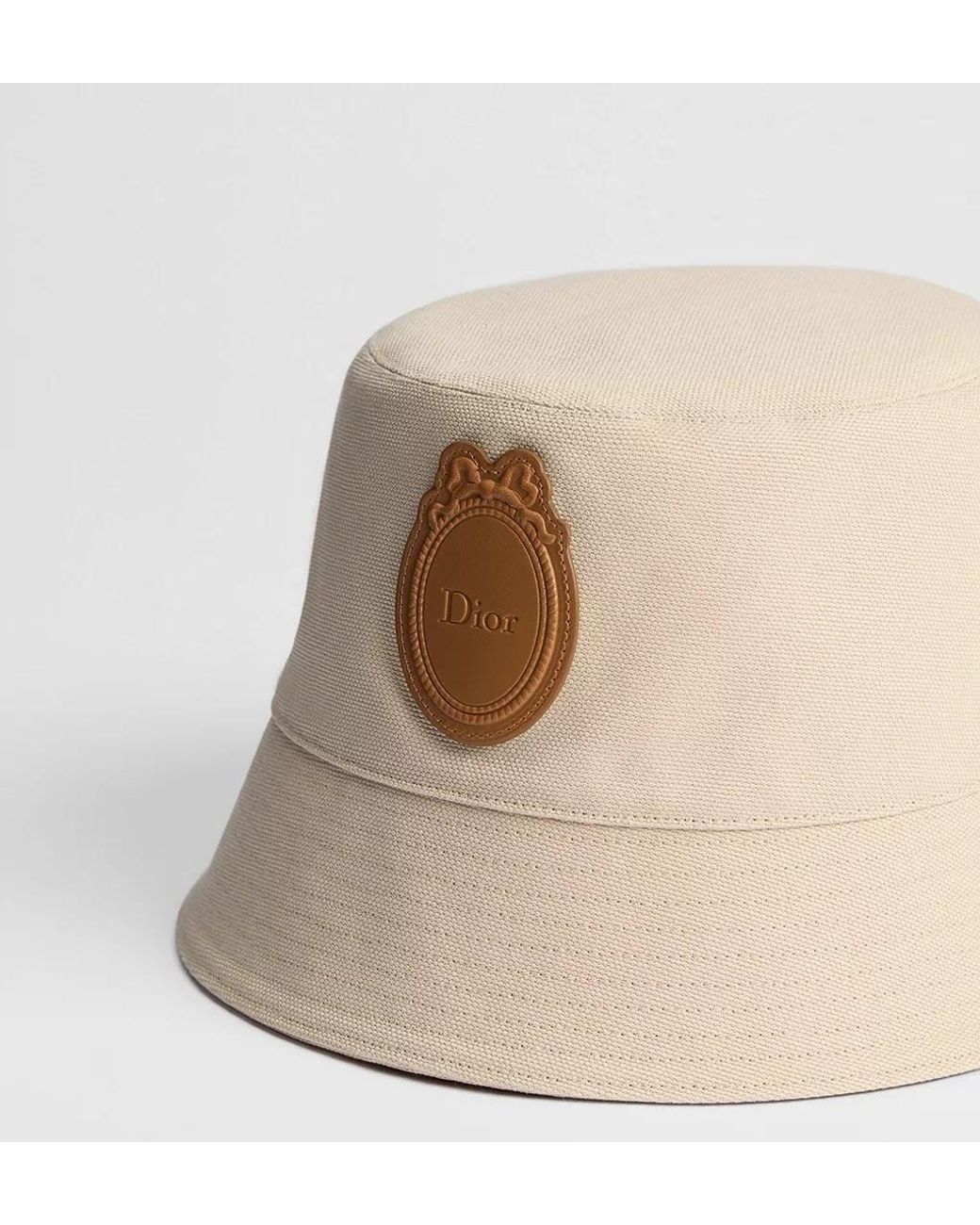 Dior Natural Logo Patch Bucket Hat