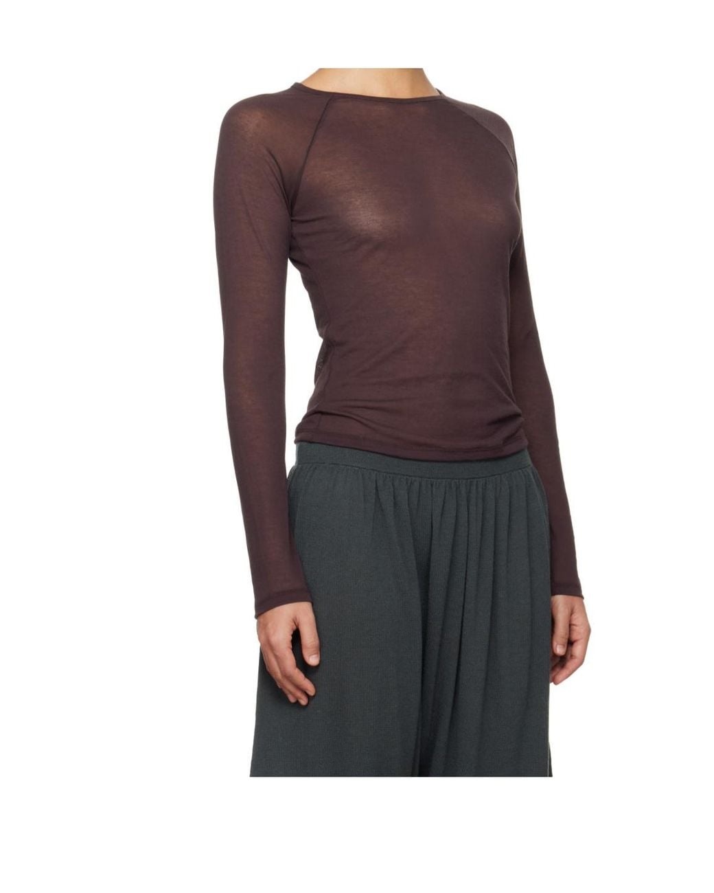 Paloma Wool Brown Hiro Sheer Top