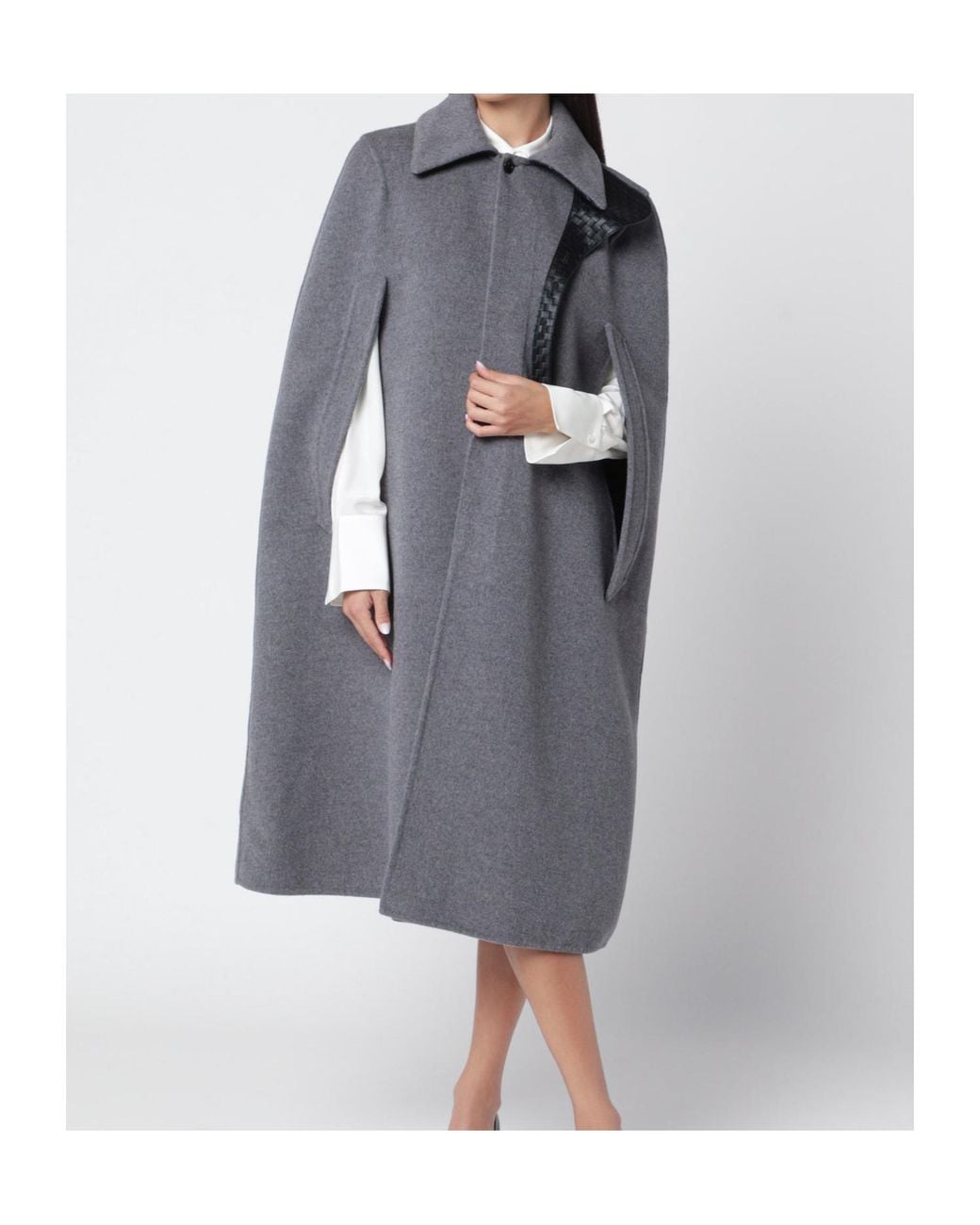 Bottega Veneta Gray Cape Coat