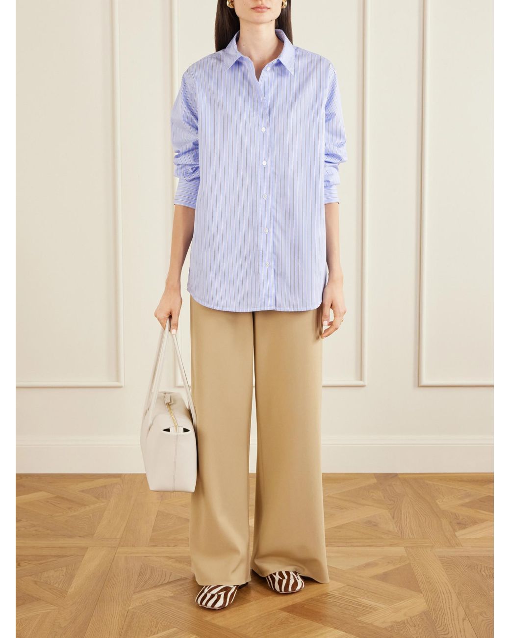 Anine Bing Blue Striped Shirt