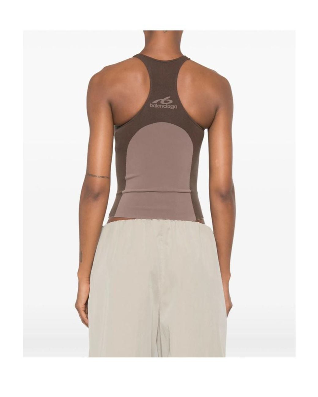 Balenciaga Brown Techwear Seamless Tank Top