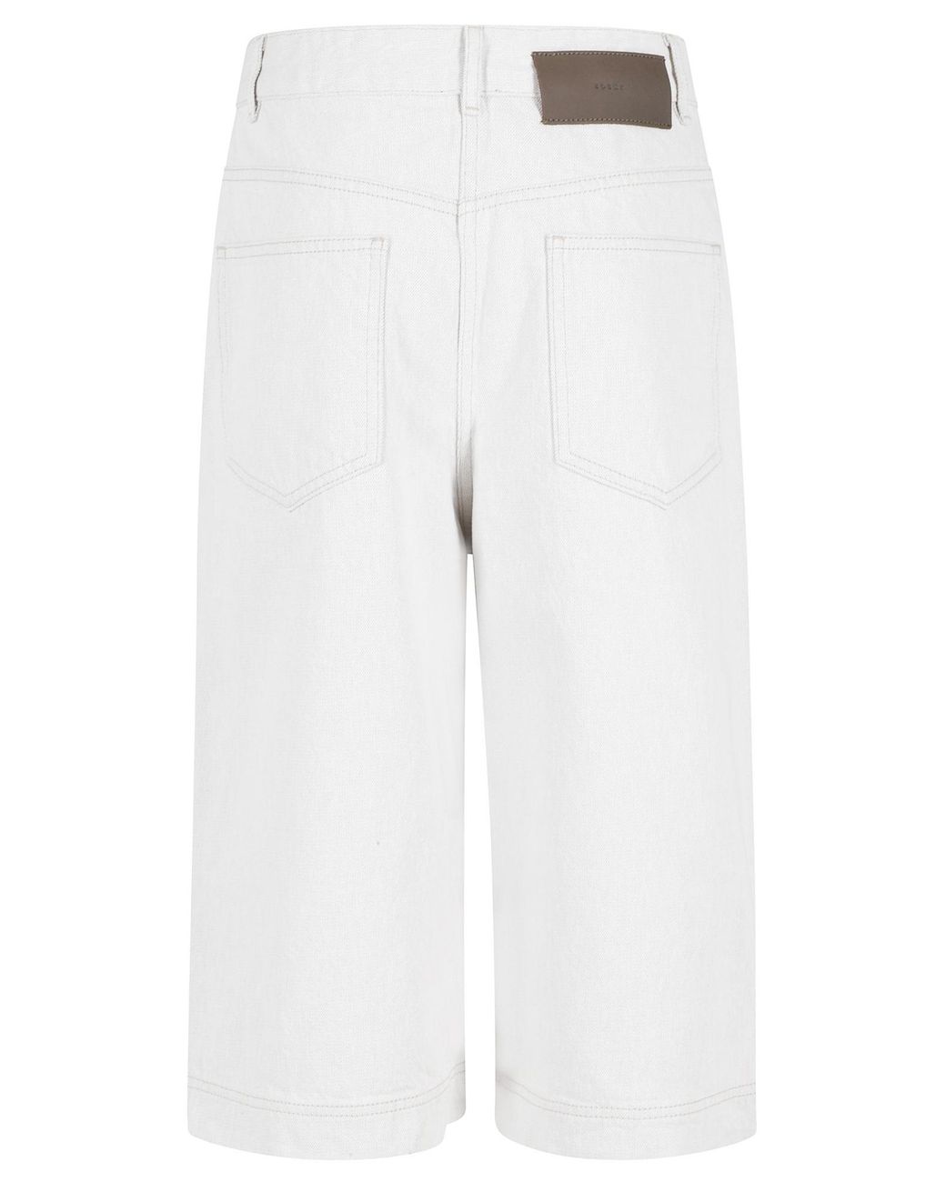 Soeur White Waistband Jeans Shorts