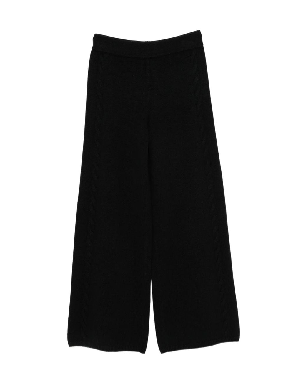 Lisa Yang Black Wide-Leg Casual Pants
