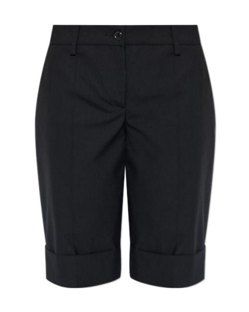 Moschino Black Turn-Up Taiored Shorts