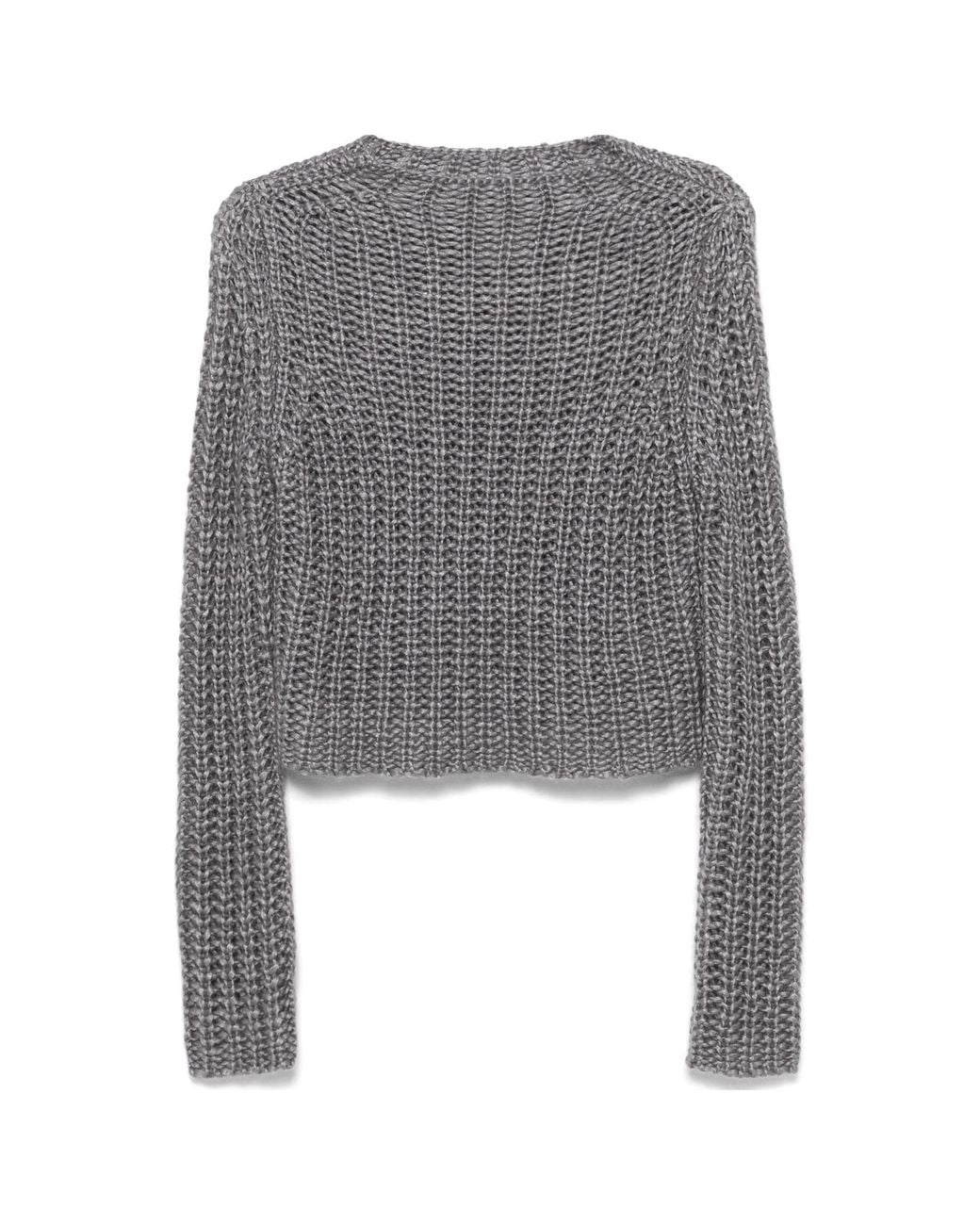 Forte_forte Gray Silk Cashmere Mohair Sweater