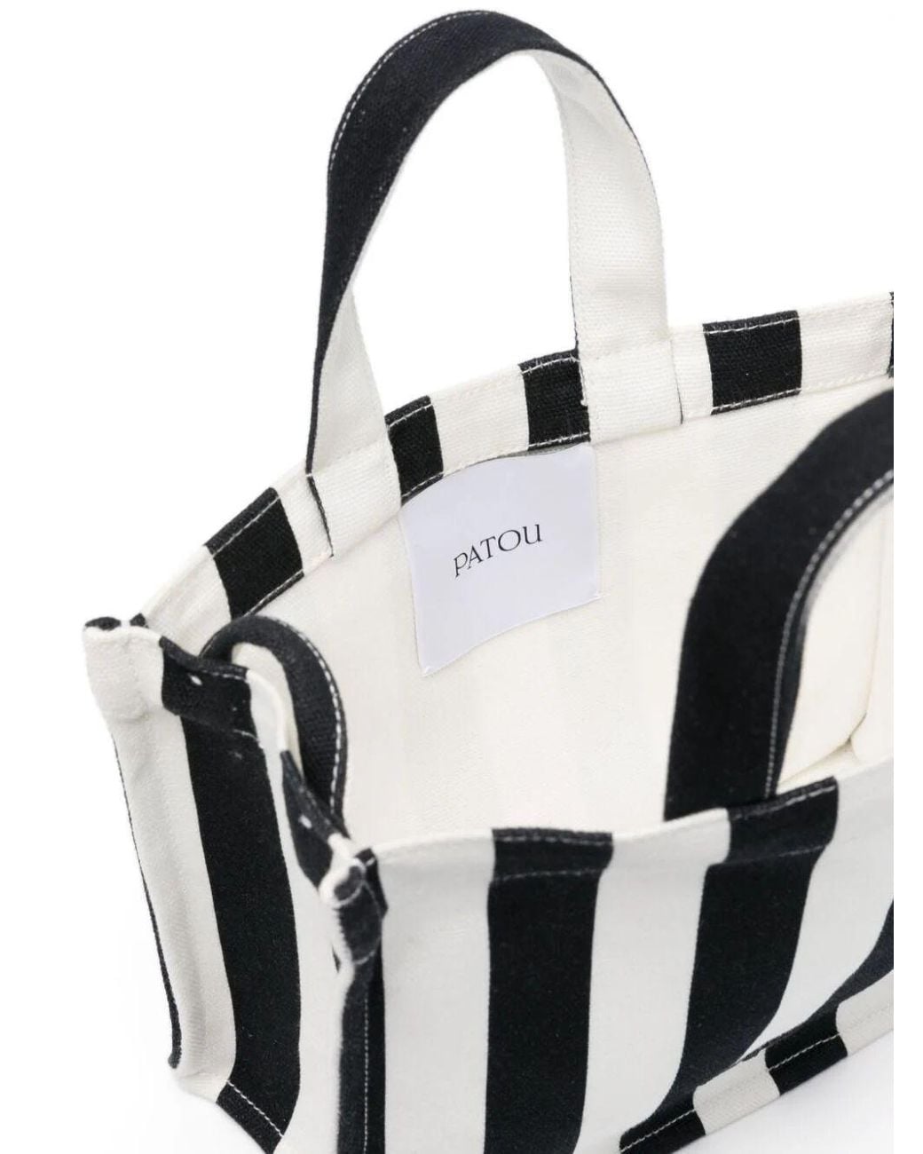 Patou Black Striped Everyday Tote Bag