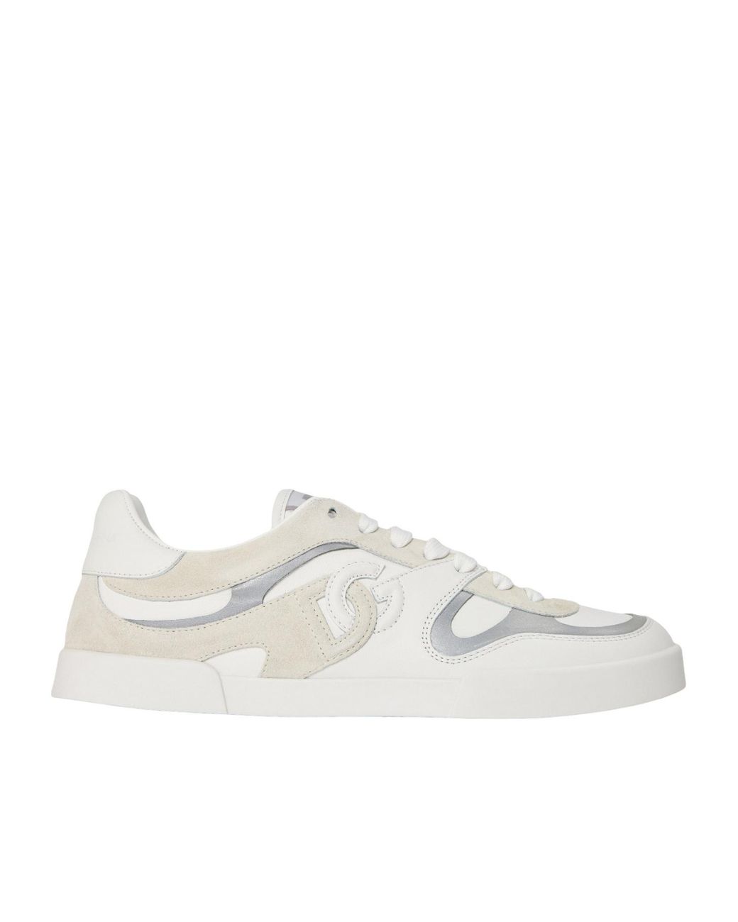 Dolce & Gabbana White Colour Block Trainer for men