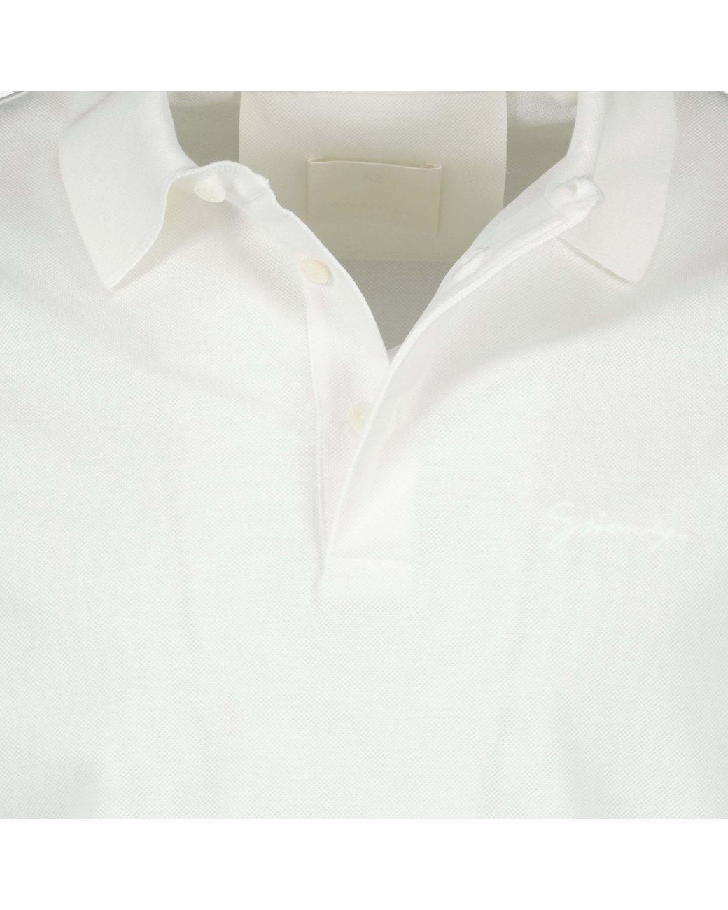 Givenchy White Logo Embroidered Short-Sleeved Polo Shirt for men