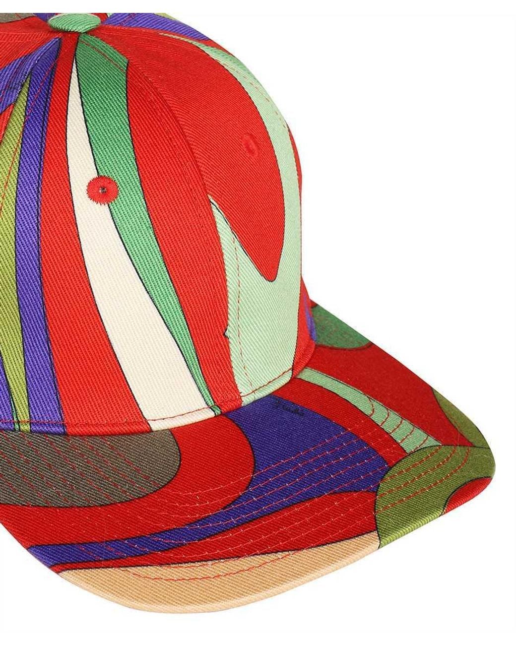 Emilio Pucci Red Patterned Cap