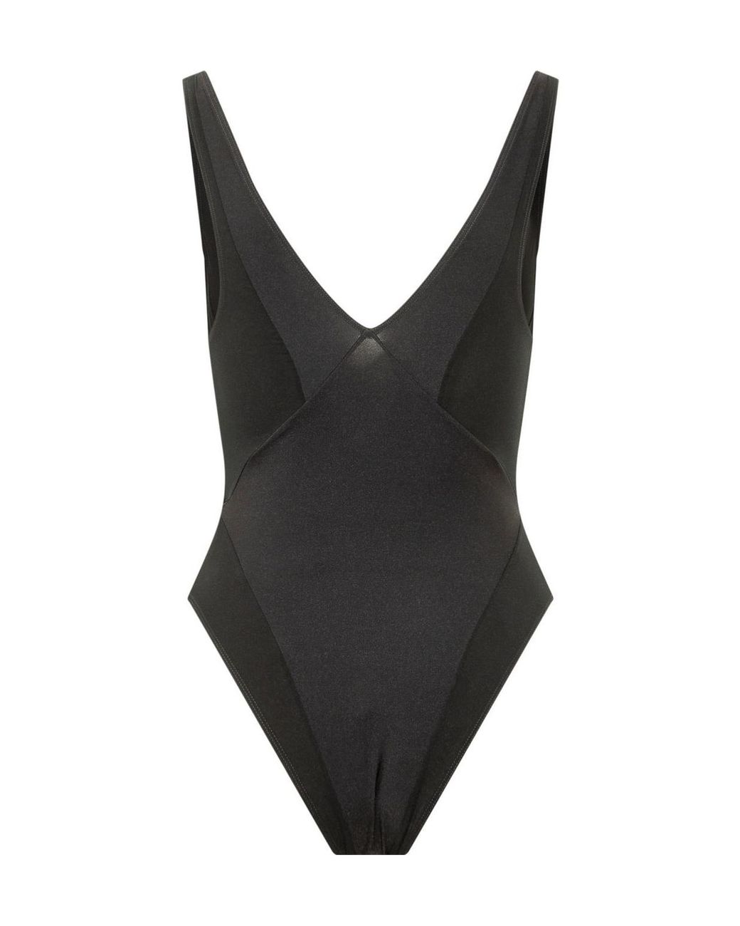Versace Black V-Neck One-Piece Swimsuit
