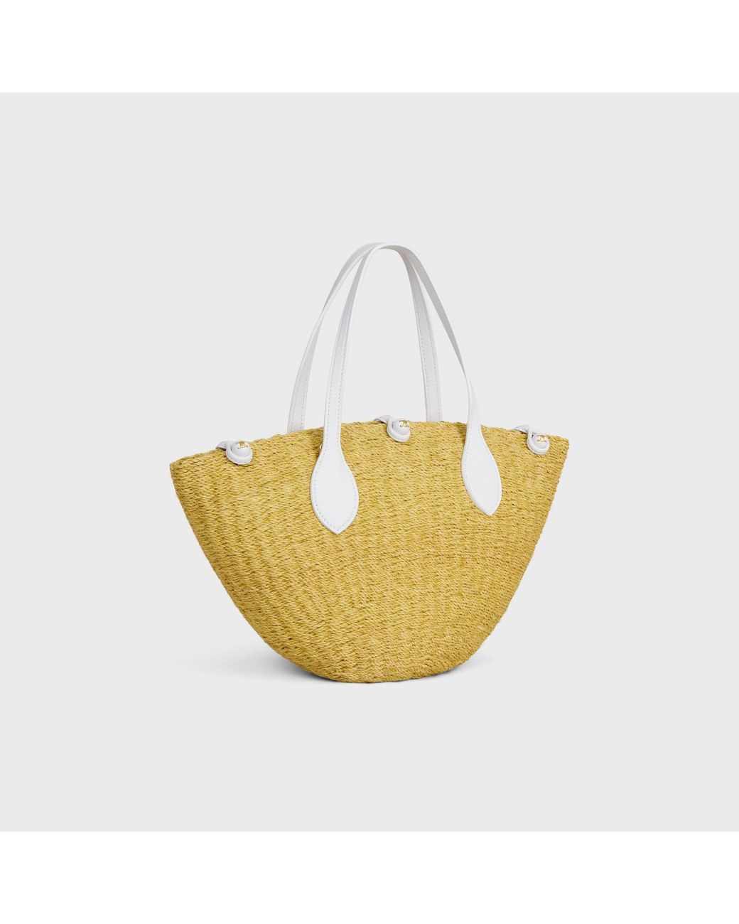 Céline Natural Small Triomphe Beads Basket