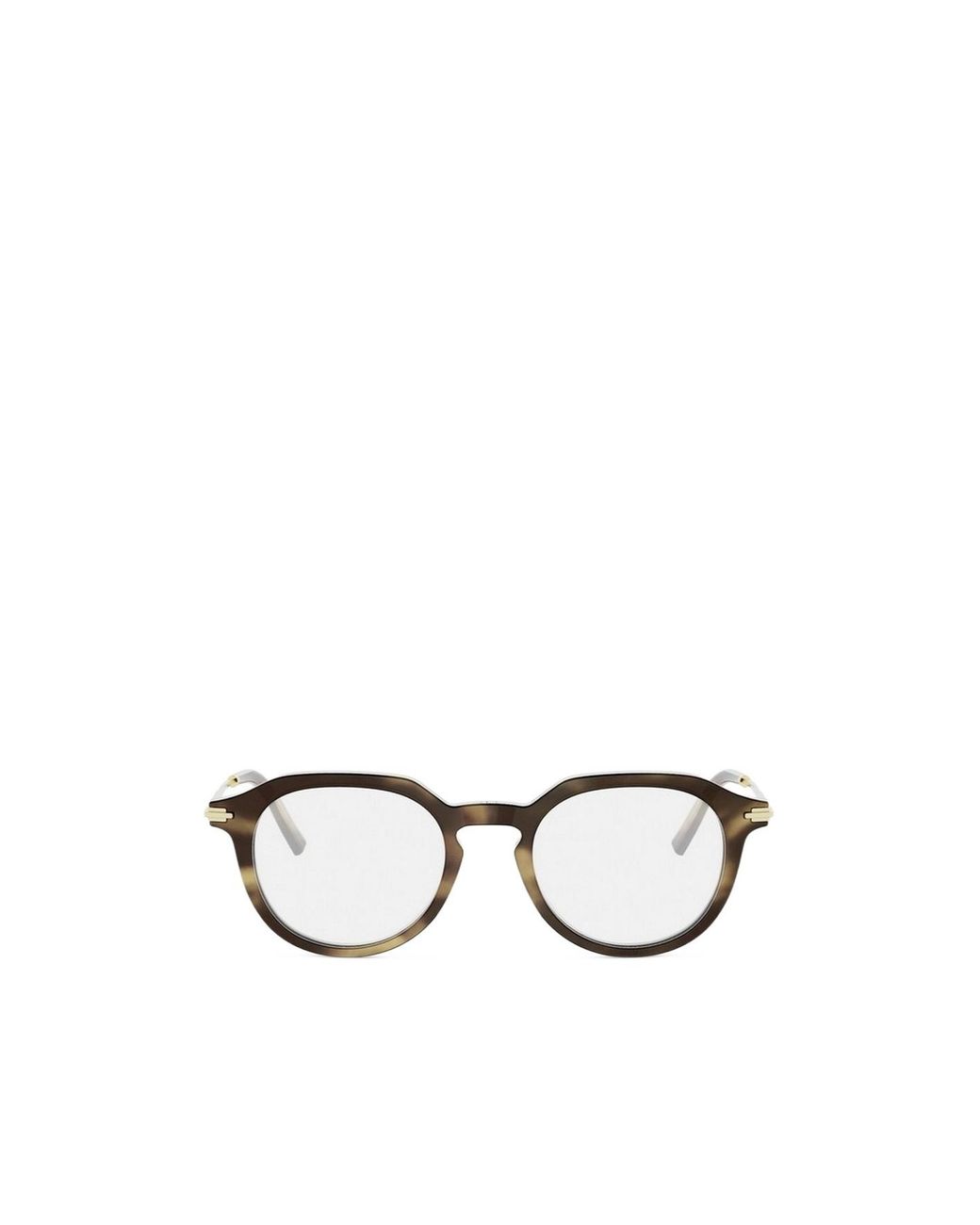 Dior White Eyewear Round Frame Glasses for men