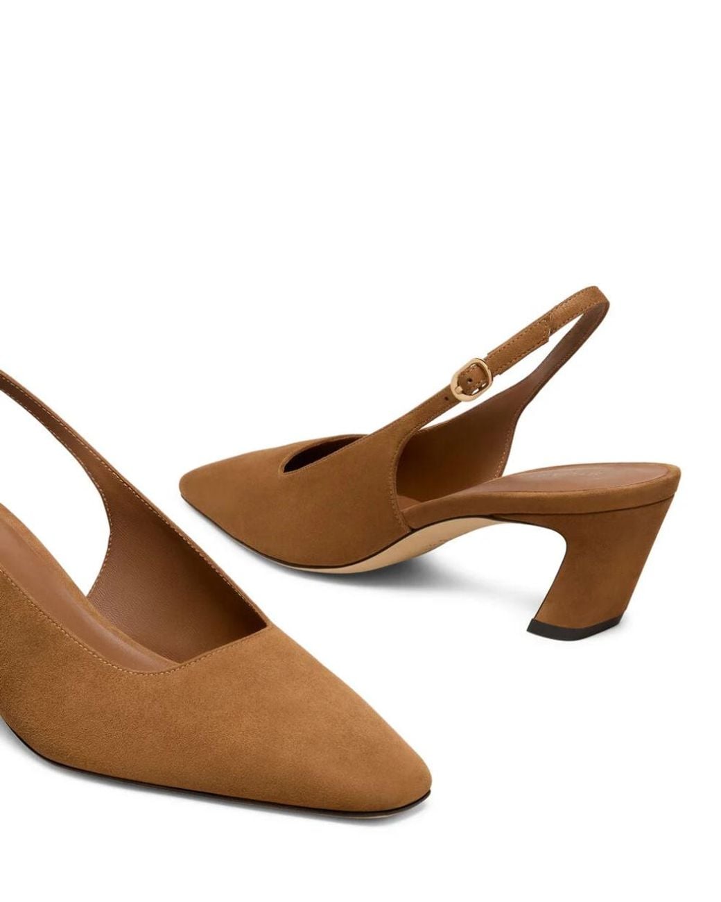 Stuart Weitzman Brown Stassi Slingback 50