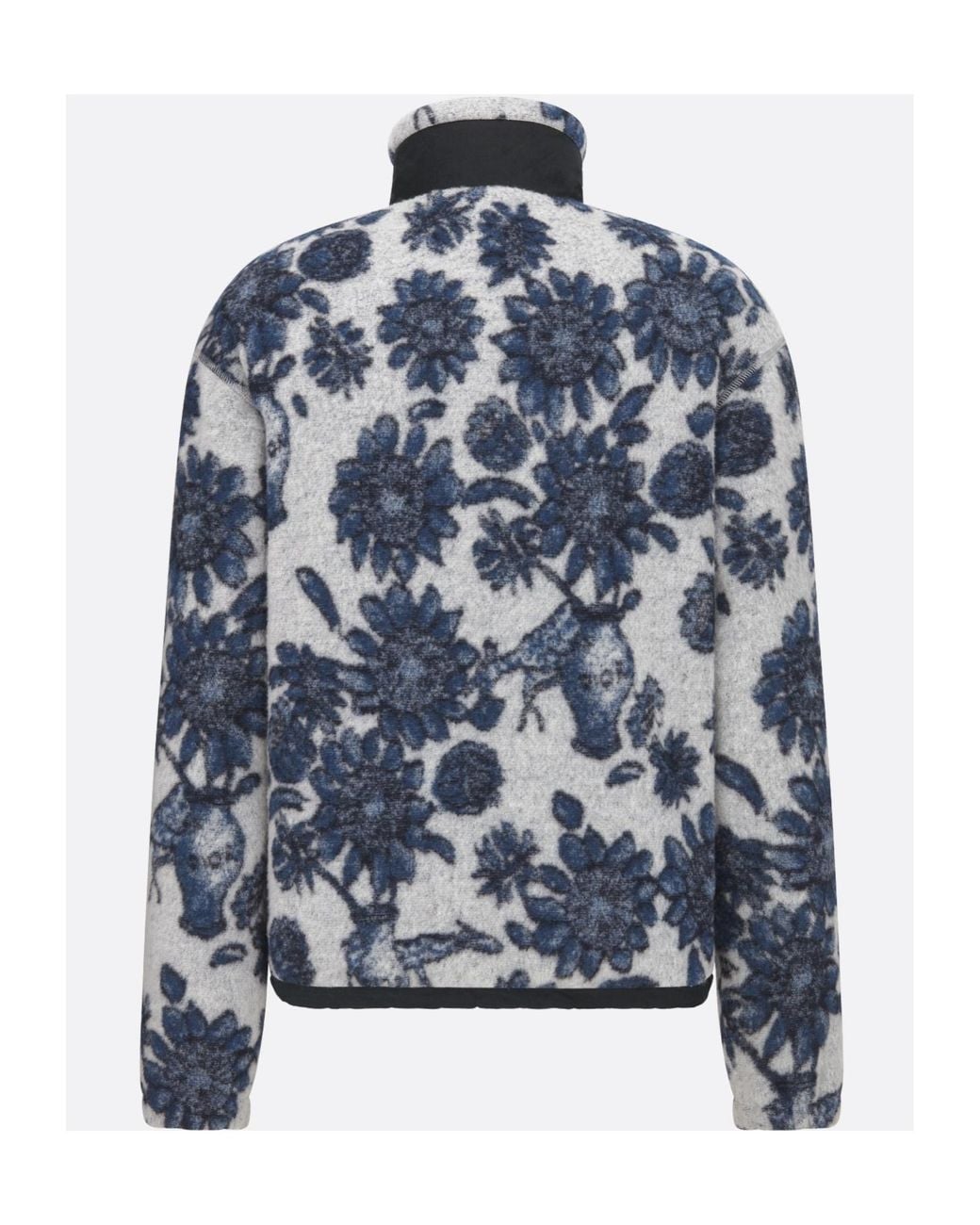Dior Homme Floral Patterned Zip Detailed Jumper in Blue for Men | Lyst