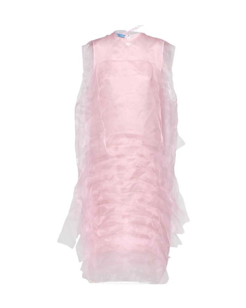 Prada Pink Sleeveless Technical Voile Dress