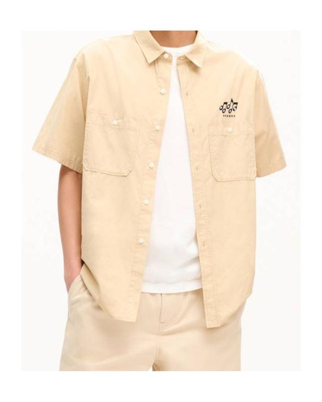 KENZO Natural Sounds' Casual Short Sleeve Shirt for men