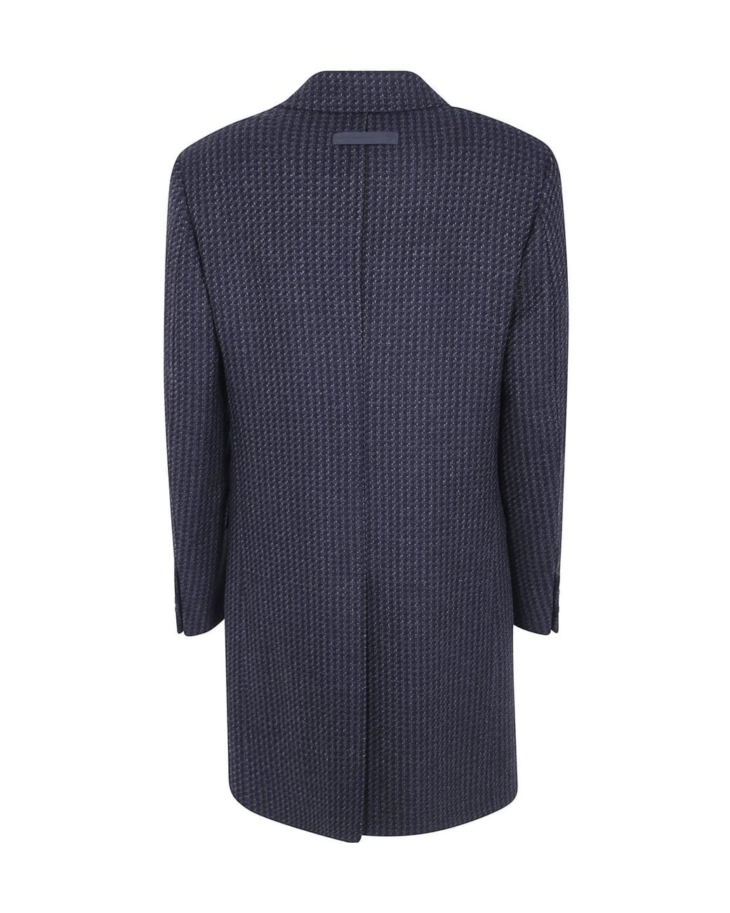 Zegna Blue Regular Style Coat for men