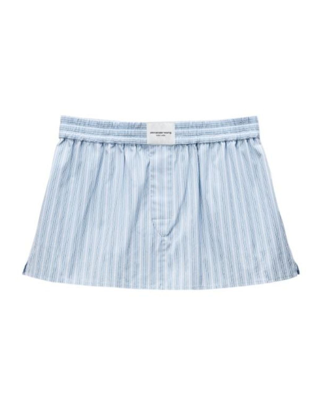 Alexander Wang Blue Mid-Rise Mini Boxer Skort