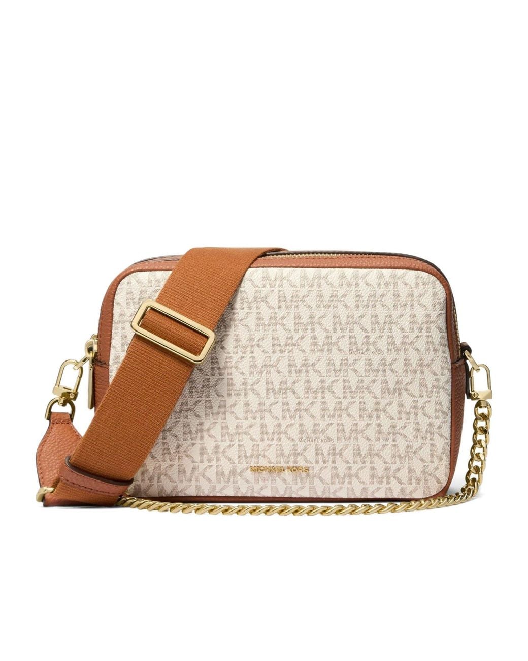 MICHAEL Michael Kors Natural Monogramprint Camera Crossbody Bag