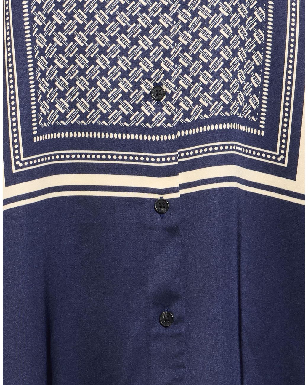Rag & Bone Blue Two-Tone Satin Shirts