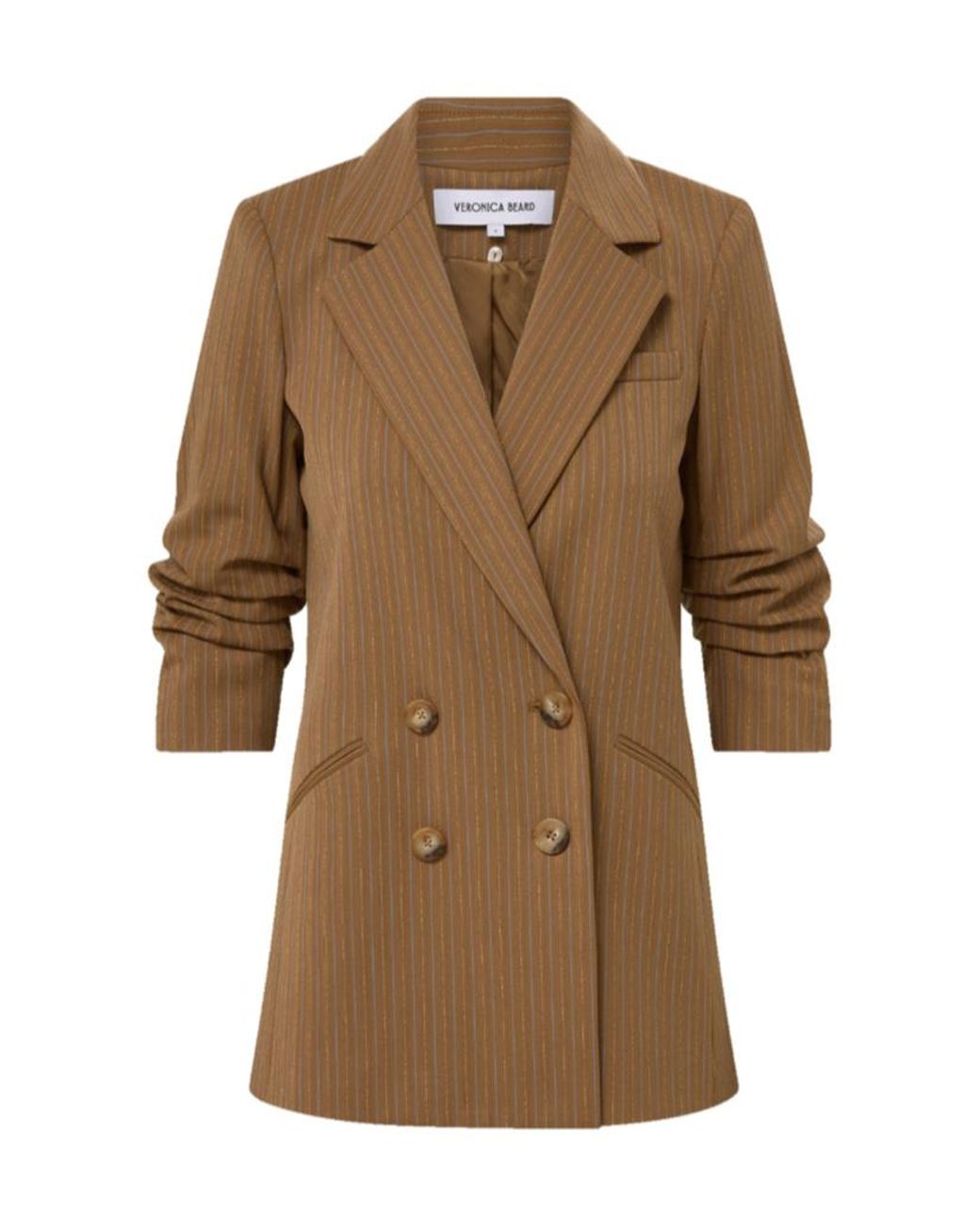 Veronica Beard Brown Rupert Pinstripe Dickey Jacket