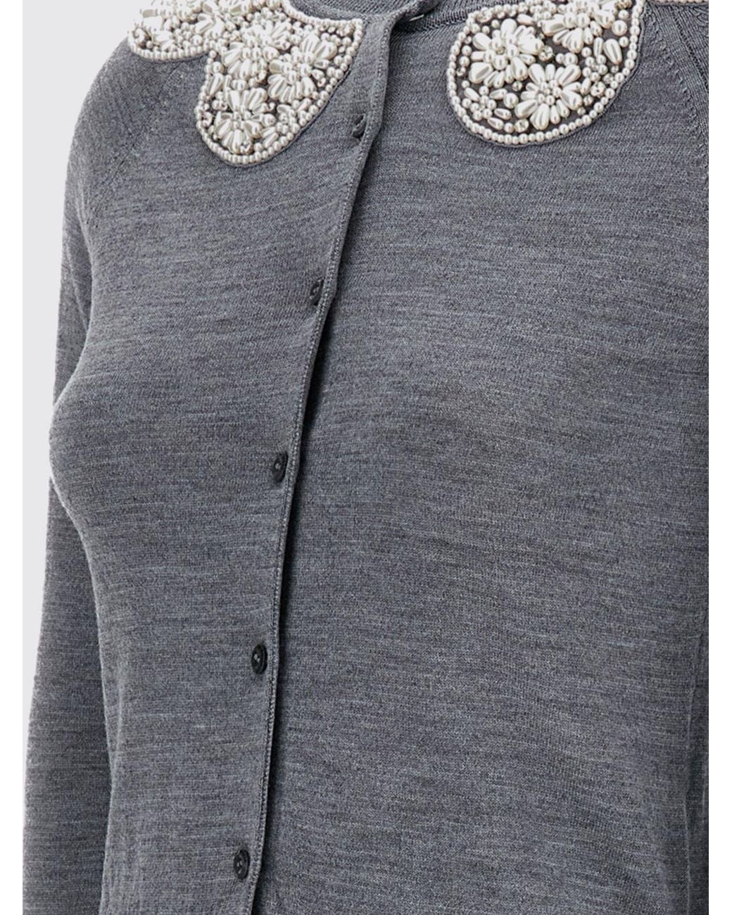 Simone Rocha Blue Long-Sleeve Cardigan