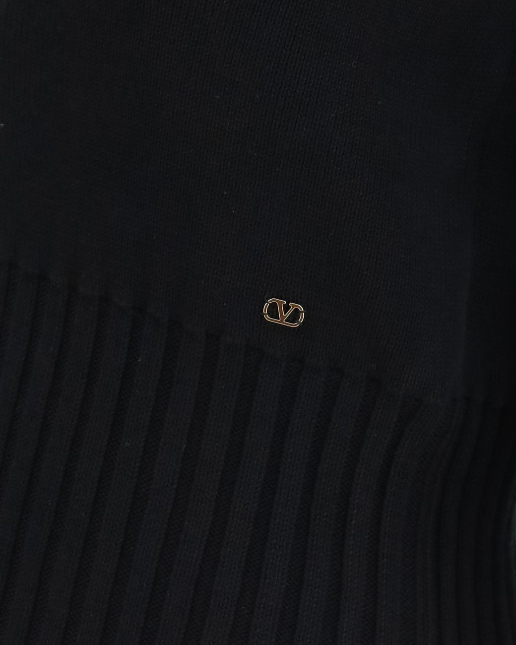 Valentino Black V-Neck Button-Up Cardigan