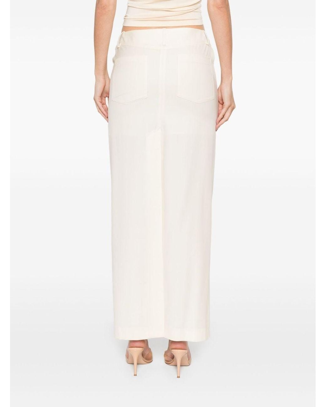 AYA MUSE White Twill Maxi Skirt