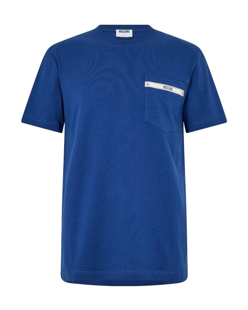 Moschino Blue Simple Shortsleeve Top for men