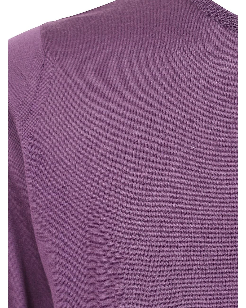 John Smedley Purple Long-Sleeved Sweater for men