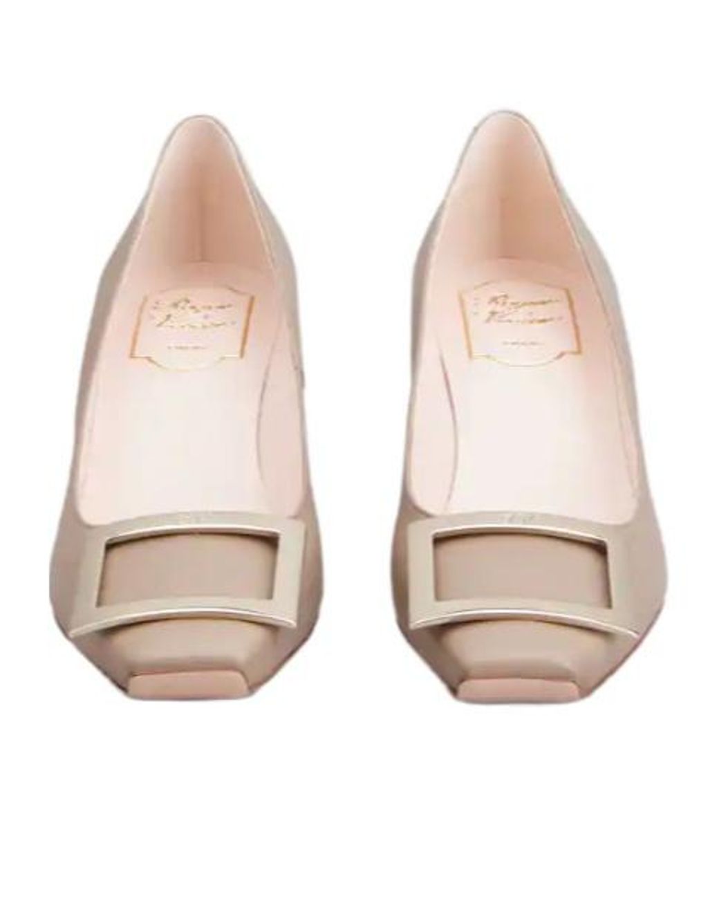 Roger Vivier Natural Square Toe Pumps