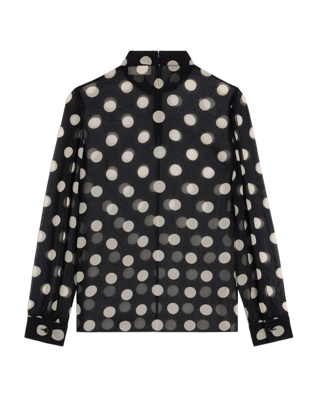 Céline Black Blouse With Overturned Collar