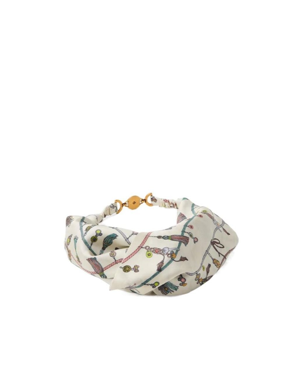 Versace White Hangin Out Printed Headband