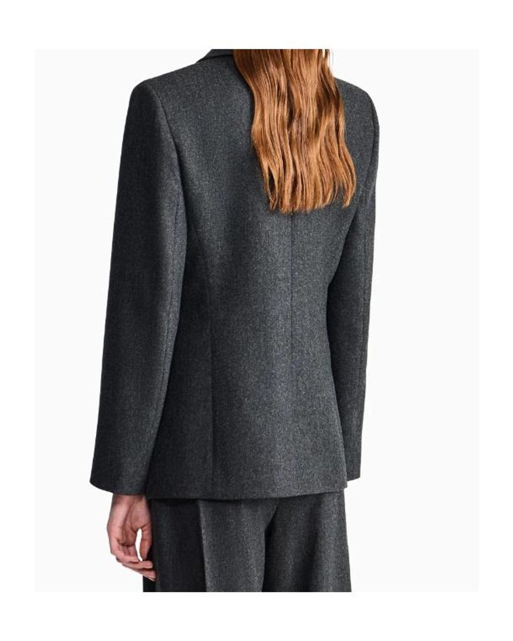 Giorgio Armani Blue Single-Breasted Blazer